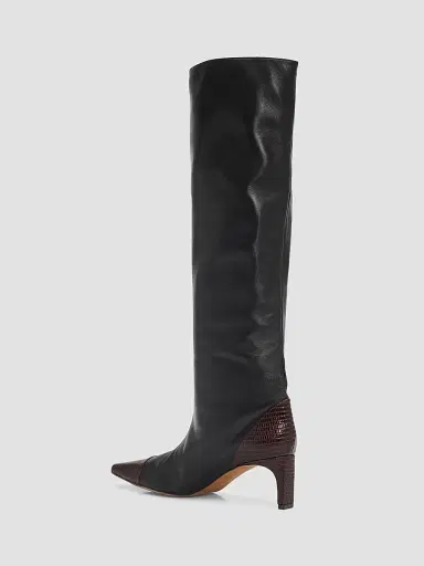 Ulla Johnson Women's Carlyle Lizard-Embossed Leather Knee-High Boots | Thumbnail 4 Ulla Johnson Women's Carlyle Lizard-Embossed Leather Knee-High Boots | Thumbnail 4
