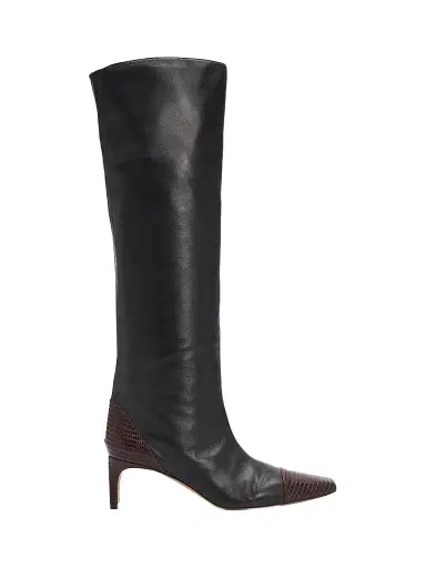 Ulla Johnson Women's Carlyle Lizard-Embossed Leather Knee-High Boots | Thumbnail 1 Ulla Johnson Women's Carlyle Lizard-Embossed Leather Knee-High Boots | Thumbnail 1