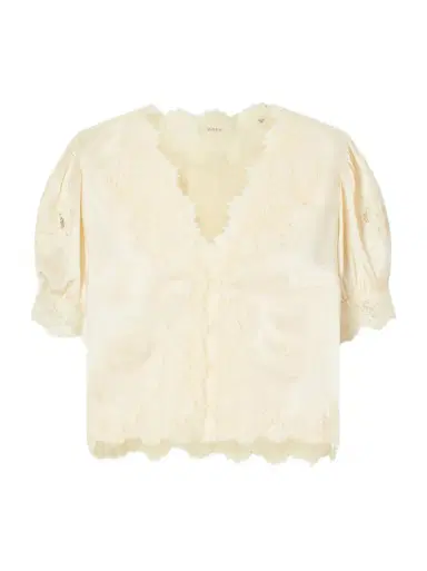 DÔEN Idella lace-trimmed silk-satin blouse | Thumbnail 1 DÔEN Idella lace-trimmed silk-satin blouse | Thumbnail 1