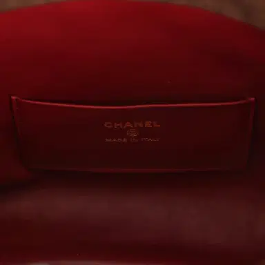 Chanel Chanel CC Drawstring Clutch Bag with Leather Strap Dark Brown Suede Gold Hardware | Thumbnail 9