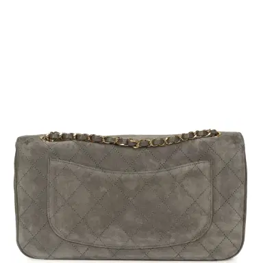Chanel Chanel Maxi "Souplissimo" Small Flap Bag Dark Grey Suede Gold Hardware | Thumbnail 4 Chanel Chanel Maxi "Souplissimo" Small Flap Bag Dark Grey Suede Gold Hardware | Thumbnail 4