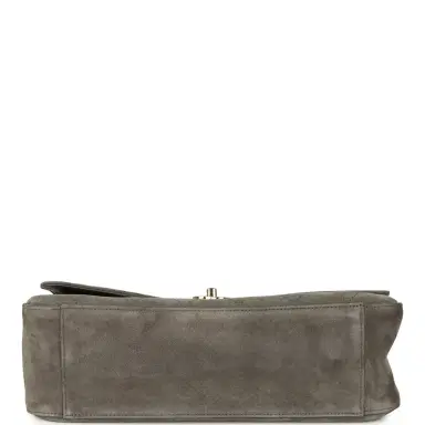 Chanel Chanel Maxi "Souplissimo" Small Flap Bag Dark Grey Suede Gold Hardware | Thumbnail 6 Chanel Chanel Maxi "Souplissimo" Small Flap Bag Dark Grey Suede Gold Hardware | Thumbnail 6