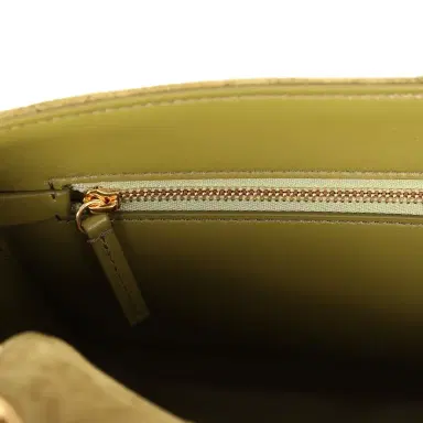 Chanel Chanel Maxi "Souplissimo" Small Flap Bag Khaki Suede Gold Hardware | Thumbnail 11 Chanel Chanel Maxi "Souplissimo" Small Flap Bag Khaki Suede Gold Hardware | Thumbnail 11
