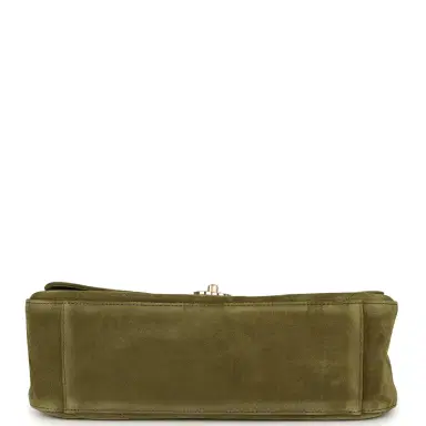 Chanel Chanel Maxi "Souplissimo" Small Flap Bag Khaki Suede Gold Hardware | Thumbnail 7 Chanel Chanel Maxi "Souplissimo" Small Flap Bag Khaki Suede Gold Hardware | Thumbnail 7