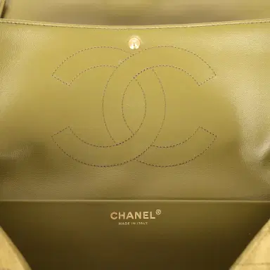 Chanel Chanel Maxi "Souplissimo" Small Flap Bag Khaki Suede Gold Hardware | Thumbnail 10 Chanel Chanel Maxi "Souplissimo" Small Flap Bag Khaki Suede Gold Hardware | Thumbnail 10