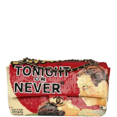 Chanel Chanel Maxi "Tonight or Never" Flap Bag Yellow, Red, Black Sequins, Black Leather Gold Hardware | Thumbnail 1