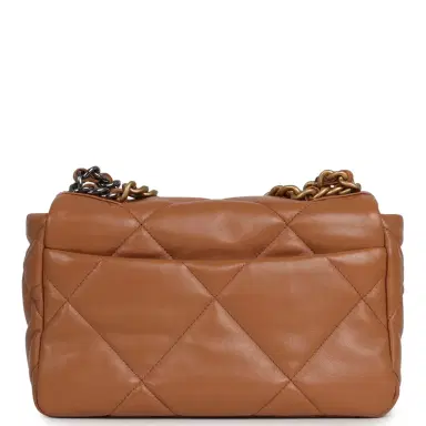 Chanel Chanel Medium 19 Flap Brown Lambskin Mixed Metal Hardware | Thumbnail 3