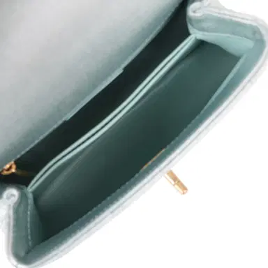 Chanel Chanel Small Coco Handle Flap Bag Light Blue Iridescent Caviar Antique Gold Hardware | Thumbnail 10 Chanel Chanel Small Coco Handle Flap Bag Light Blue Iridescent Caviar Antique Gold Hardware | Thumbnail 10