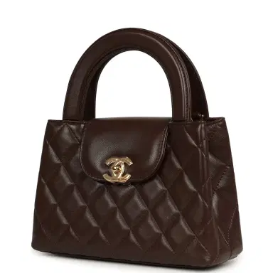 Chanel Chanel Small Kelly Shopper Dark Brown Lambskin Gold Hardware | Thumbnail 5 Chanel Chanel Small Kelly Shopper Dark Brown Lambskin Gold Hardware | Thumbnail 5