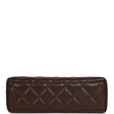 Chanel Chanel Small Kelly Shopper Dark Brown Lambskin Gold Hardware | Thumbnail 6 Chanel Chanel Small Kelly Shopper Dark Brown Lambskin Gold Hardware | Thumbnail 6