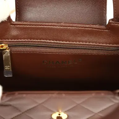 Chanel Chanel Small Kelly Shopper Dark Brown Lambskin Gold Hardware | Thumbnail 8 Chanel Chanel Small Kelly Shopper Dark Brown Lambskin Gold Hardware | Thumbnail 8