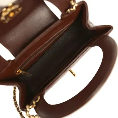 Chanel Chanel Small Kelly Shopper Dark Brown Lambskin Gold Hardware | Thumbnail 9 Chanel Chanel Small Kelly Shopper Dark Brown Lambskin Gold Hardware | Thumbnail 9