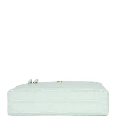 Chanel Chanel Top Handle Long Vanity Case with Chain Light Blue Croc Embossed Calfskin Gold Hardware | Thumbnail 6 Chanel Chanel Top Handle Long Vanity Case with Chain Light Blue Croc Embossed Calfskin Gold Hardware | Thumbnail 6