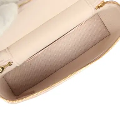 Chanel Chanel Top Handle Long Vanity Case with Chain Pink Iridescent Grained Goatskin Gold Hardware | Thumbnail 8 Chanel Chanel Top Handle Long Vanity Case with Chain Pink Iridescent Grained Goatskin Gold Hardware | Thumbnail 8