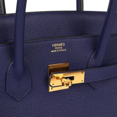 HERMÈS Hermes Birkin 35 Bleu Encre Togo Gold Hardware | Thumbnail 7