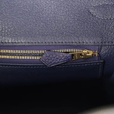 HERMÈS Hermes Birkin 35 Bleu Encre Togo Gold Hardware | Thumbnail 9