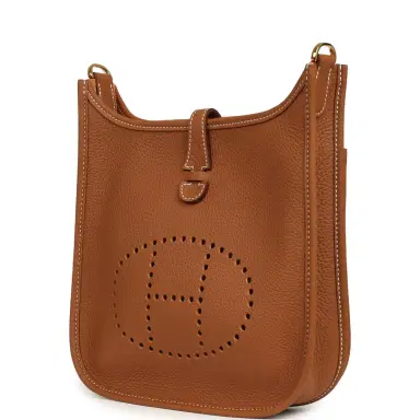 HERMÈS Hermes Evelyne 23 Gold Clemence Gold Hardware | Thumbnail 5 HERMÈS Hermes Evelyne 23 Gold Clemence Gold Hardware | Thumbnail 5