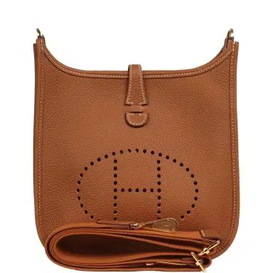 HERMÈS Hermes Evelyne 23 Gold Clemence Gold Hardware | Thumbnail 1 HERMÈS Hermes Evelyne 23 Gold Clemence Gold Hardware | Thumbnail 1