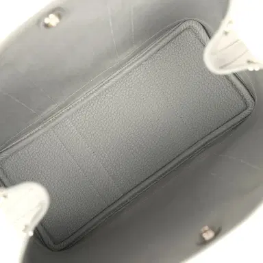 HERMÈS Hermes Garden Party 30 Gris Pantin Officier Canvas, Negonda Palladium Hardware | Thumbnail 7