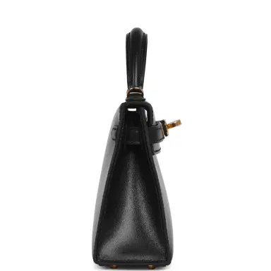 HERMÈS Hermes Kelly Sellier 20 Black Box Gold Hardware | Thumbnail 3