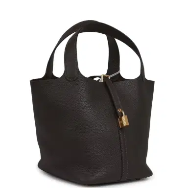 HERMÈS Hermes Picotin Lock 22 Bai Brun Clemence Gold Hardware | Thumbnail 2 HERMÈS Hermes Picotin Lock 22 Bai Brun Clemence Gold Hardware | Thumbnail 2