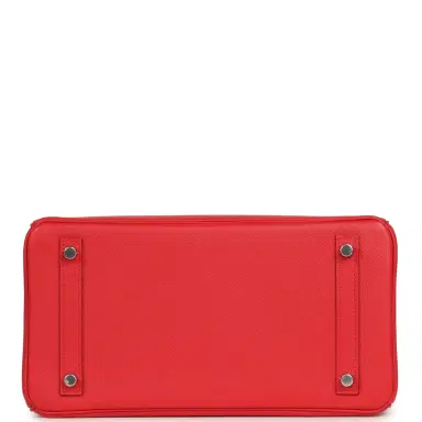 HERMÈS Pre-owned Hermes Birkin 30 Rouge De Coeur Epsom Palladium Hardware | Thumbnail 6 HERMÈS Pre-owned Hermes Birkin 30 Rouge De Coeur Epsom Palladium Hardware | Thumbnail 6