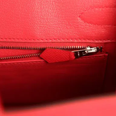 HERMÈS Pre-owned Hermes Birkin 30 Rouge De Coeur Epsom Palladium Hardware | Thumbnail 9 HERMÈS Pre-owned Hermes Birkin 30 Rouge De Coeur Epsom Palladium Hardware | Thumbnail 9