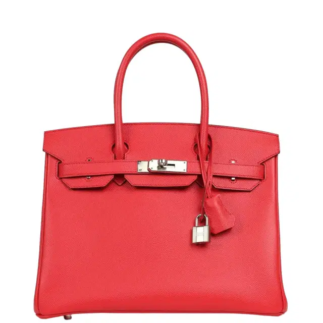 Pre-owned Hermes Birkin 30 Rouge De Coeur Epsom Palladium Hardware Pre-owned Hermes Birkin 30 Rouge De Coeur Epsom Palladium Hardware