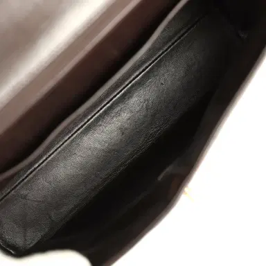 Chanel Vintage Chanel Large Kelly Dark Brown Shiny Alligator Gold Hardware | Thumbnail 7