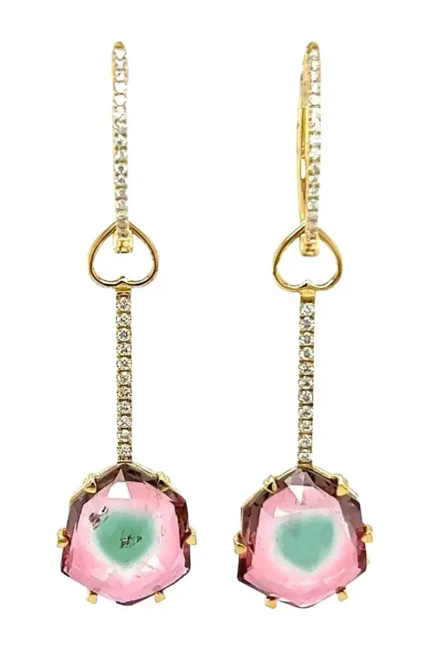LISA NIK Tourmaline Diamond Colors Collection Earrings
