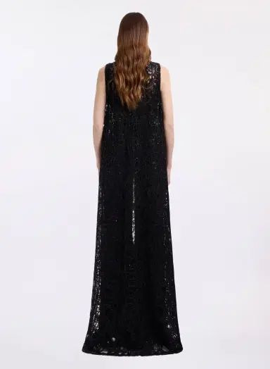 Elie Saab Sequin Embroidered Tulle & Cady Jumpsuit | Thumbnail 7 Elie Saab Sequin Embroidered Tulle & Cady Jumpsuit | Thumbnail 7