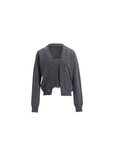 Elie Saab Knit & Lace Trim Twin Set | Thumbnail 1