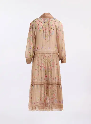 Elie Saab Printed Chiffon Midi Dress | Thumbnail 5 Elie Saab Printed Chiffon Midi Dress | Thumbnail 5