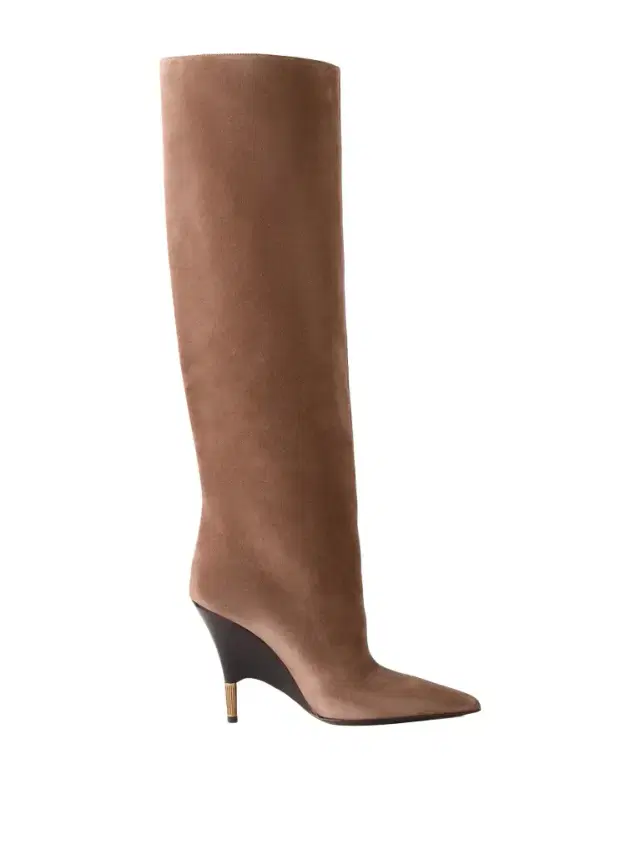 Khaite Bella suede knee boots