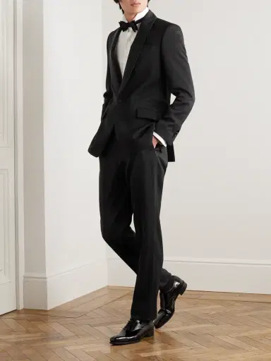 Favourbrook Hampton Slim-Fit Grosgrain-Trimmed Wool-Twill Tuxedo Trousers - Men | Thumbnail 2 Favourbrook Hampton Slim-Fit Grosgrain-Trimmed Wool-Twill Tuxedo Trousers - Men | Thumbnail 2