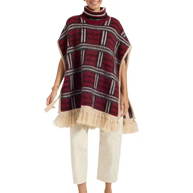 La Double J Check Poncho