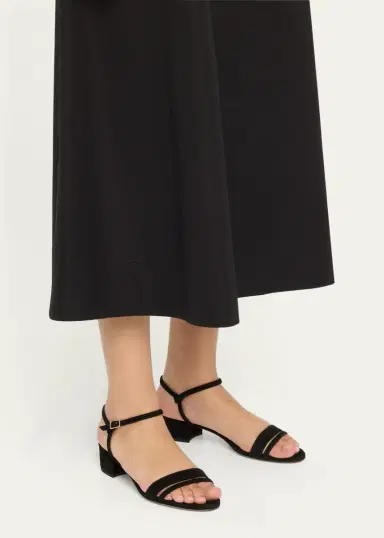 Emme Parsons Simple Metallic Ankle-Strap Sandals | Thumbnail 2