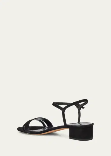 Emme Parsons Simple Metallic Ankle-Strap Sandals | Thumbnail 3