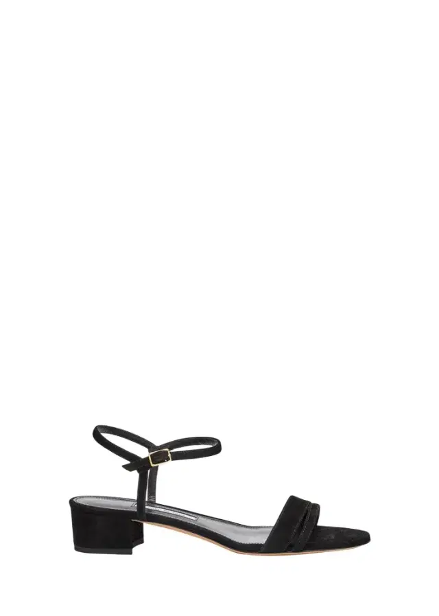 Emme Parsons Simple Metallic Ankle-Strap Sandals