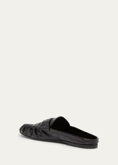 Saint Laurent Le Loafer Embossed Mules | Thumbnail 4