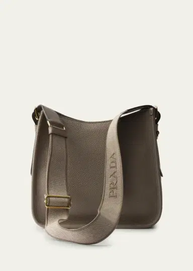 Prada Medium Daino Soft Leather Hobo Crossbody Bag | Thumbnail 3