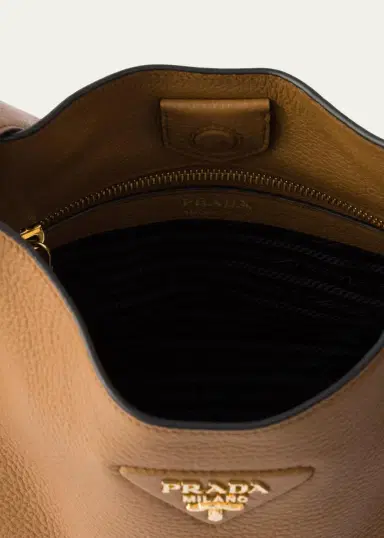 Prada Medium Daino Soft Leather Hobo Crossbody Bag | Thumbnail 6