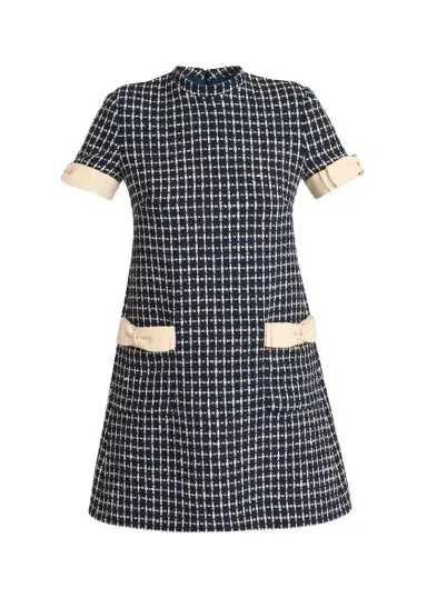 Valentino Garavani Bow-Embellished Boucle Mini Dress | Thumbnail 1