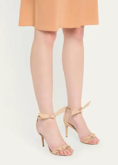 Alexandre Birman Clarita Leather Bow Ankle-Strap Sandals | Thumbnail 2