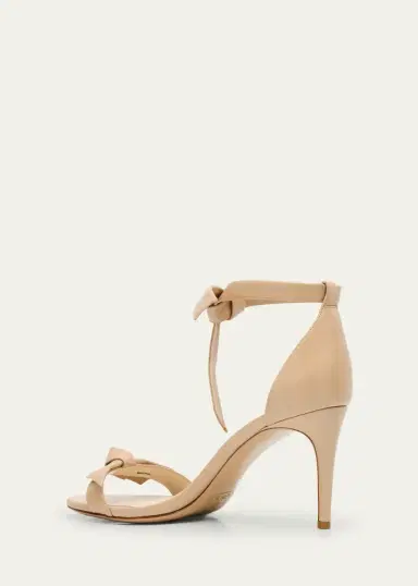 Alexandre Birman Clarita Leather Bow Ankle-Strap Sandals | Thumbnail 4