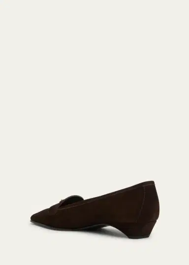 Prada Suede Pointed-Toe Loafers | Thumbnail 2