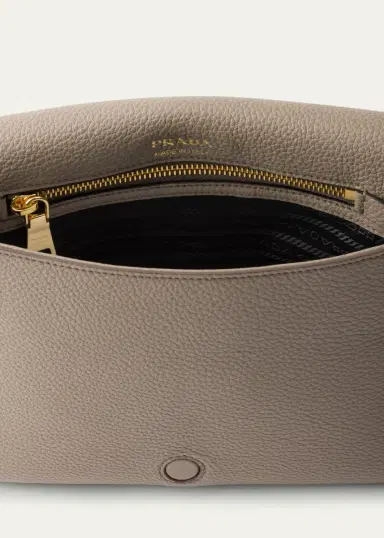 Prada Daino Flap Soft Leather Crossbody Bag | Thumbnail 5
