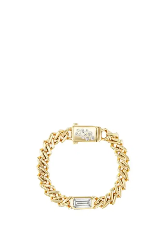 14K Gold & 4.14 TCW Diamond Curb Chain Link Bracelet