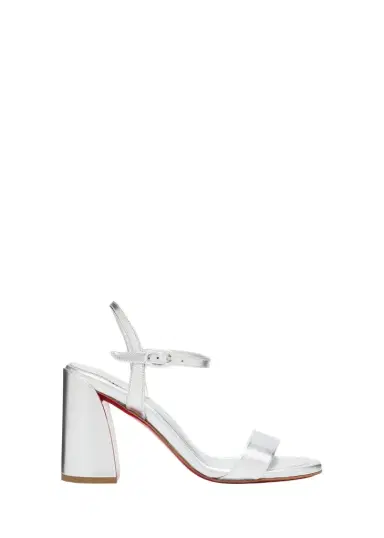 Christian Louboutin 85mm Jane Metallic Leather Ankle-Strap Sandals | Thumbnail 1