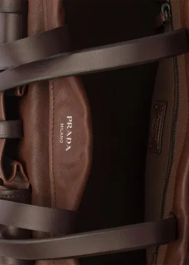 Prada Route Large Leather Tote Bag | Thumbnail 3